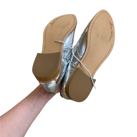 Sam Edelman Silver Jerome Oxford Sneaker Lace Shoes Size 10 - Picture 6 of 9